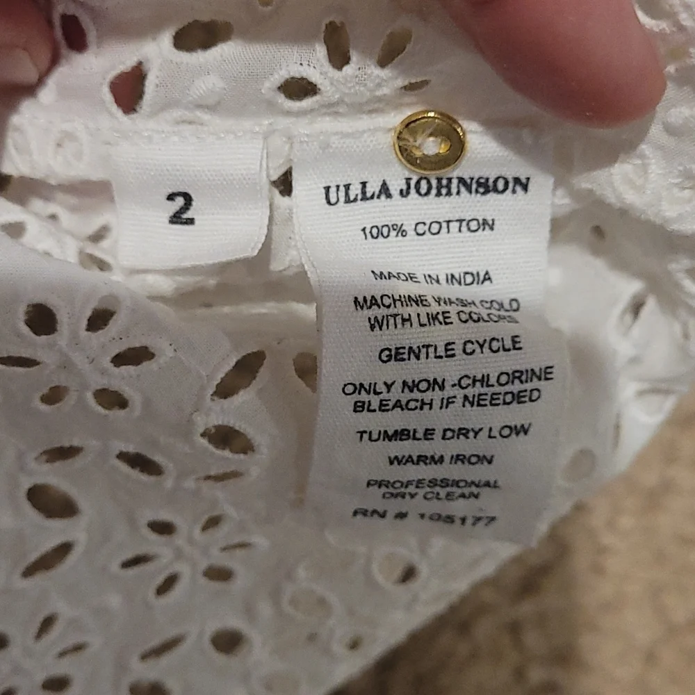 Ulla Johnson Mae Eyelet Blouse 2 - Picture 12 of 12